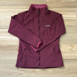 Burgundy Columbia softshell jacket